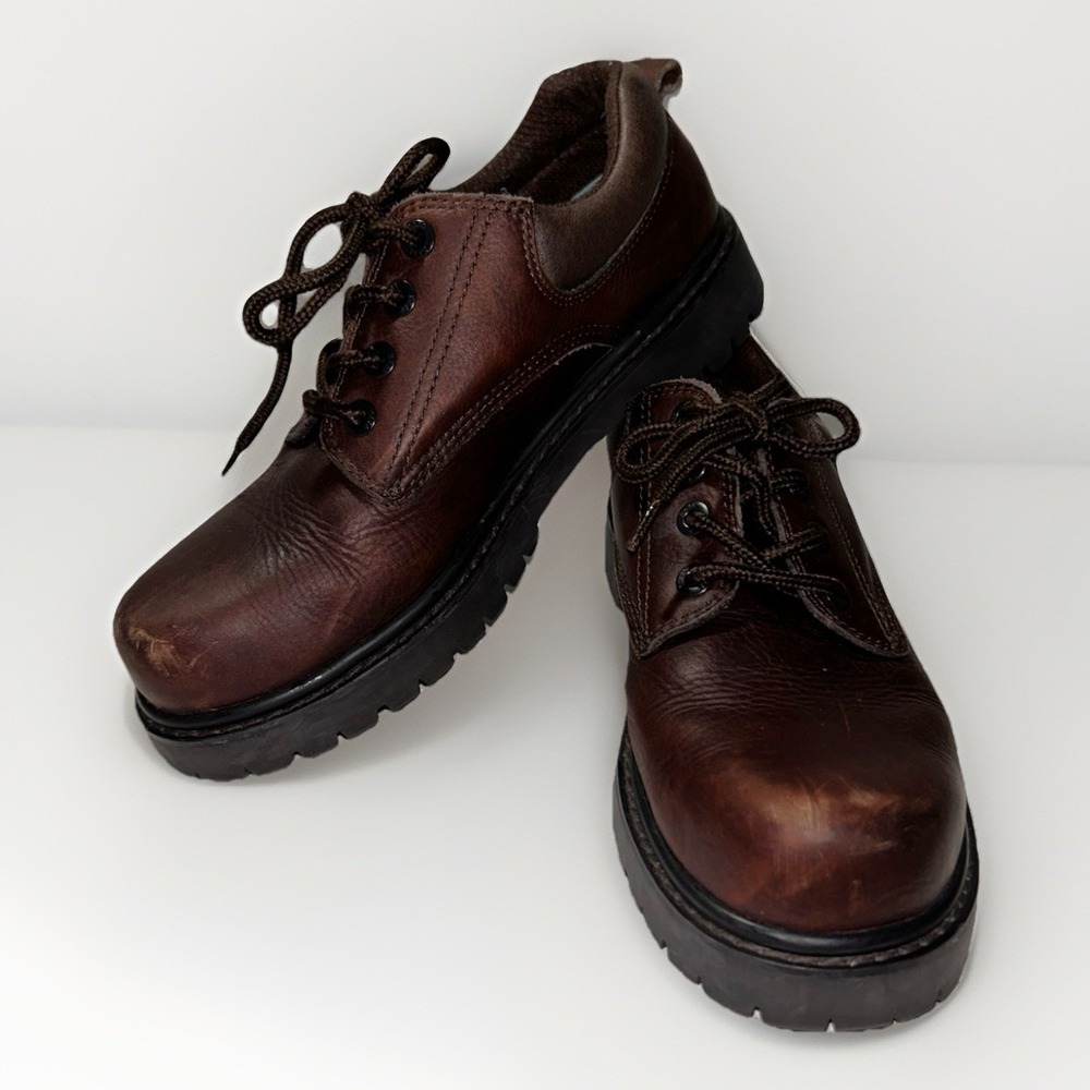 VTG GH Bass and Co Brown Leather Boots - Low Top Waterproof - Men's 9